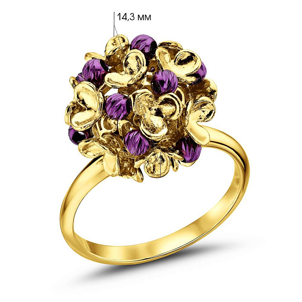 Золотое кольцо Francelli (арт. 156559жф) – изображение 5