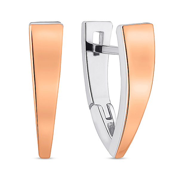 Срібні сережки з золотою накладкою (арт. 7202/962С) – зображення 1