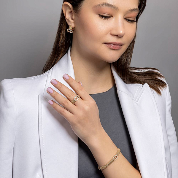 Золоті сережки з фіанітами (арт. 1091716) – зображення 4