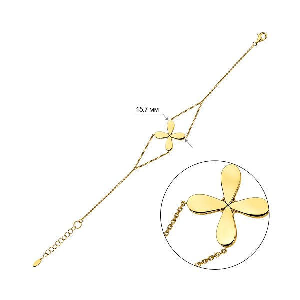 Браслет из желтого золота Francelli (арт. 3261137ж) – изображение 5