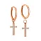 Серьги Крестики из золота с фианитами (арт. 110013) – изображение 1