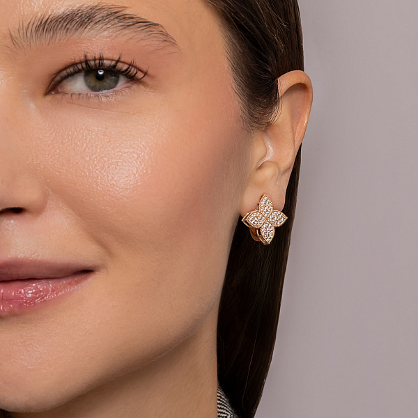 Золотые серьги с фианитами (арт. 1091412/20) – изображение 4