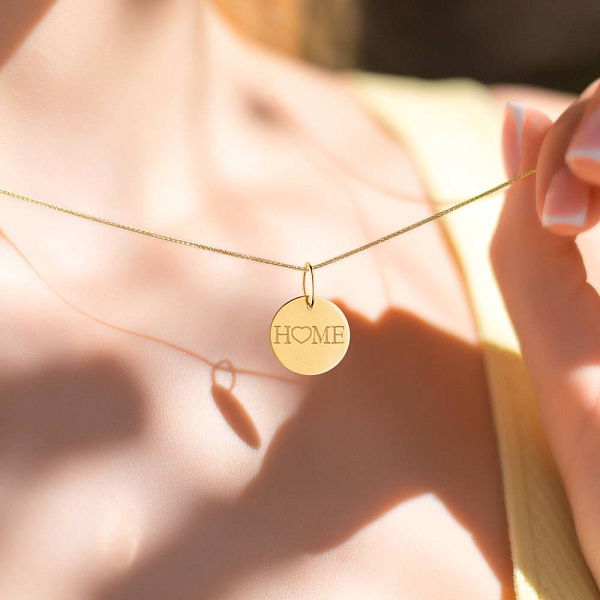 Подвес "Home" из желтого золота (арт. 441199ж) – изображение 2