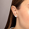 Сережки-пусеты из белого золота (арт. 107098б) – изображение 2