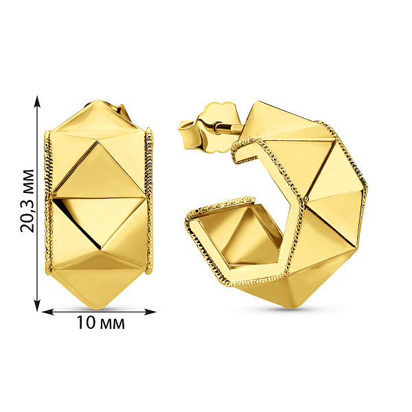 Серьги из желтого золота Francelli (арт. 1091658ж) – изображение 4