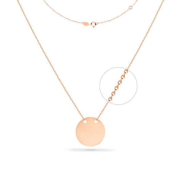 Кольє «Монета» з червоного золота (арт. 350619/20) – зображення 2