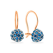 Детские золотые серьги с фианитами (арт. 110445г)