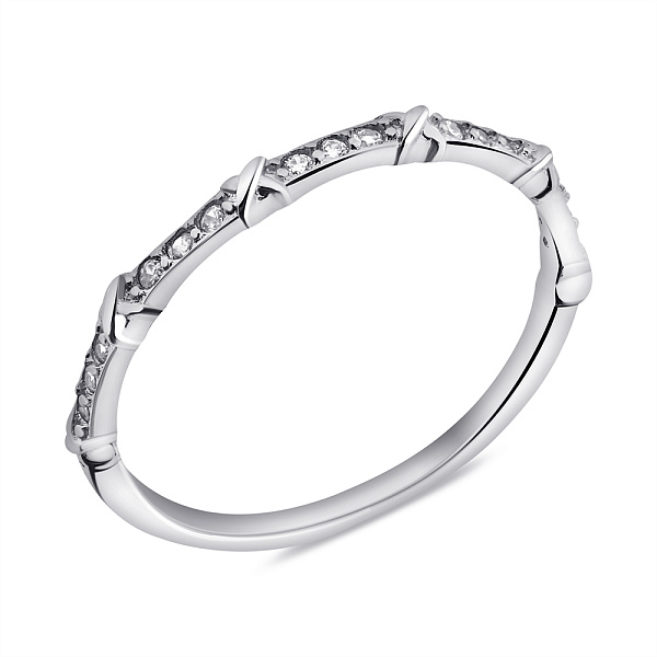 Серебряное кольцо с дорожкой из фианитов (арт. 7501/К2Ф/1050-17) – изображение 1