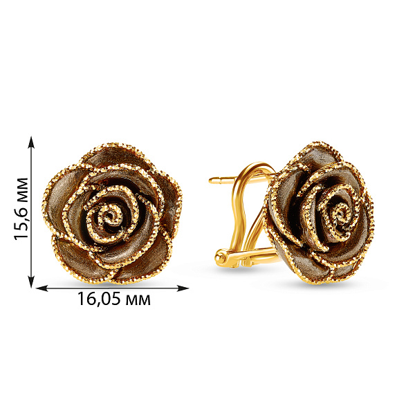 Золоті сережки Francelli (арт. 105691жкр) – зображення 2