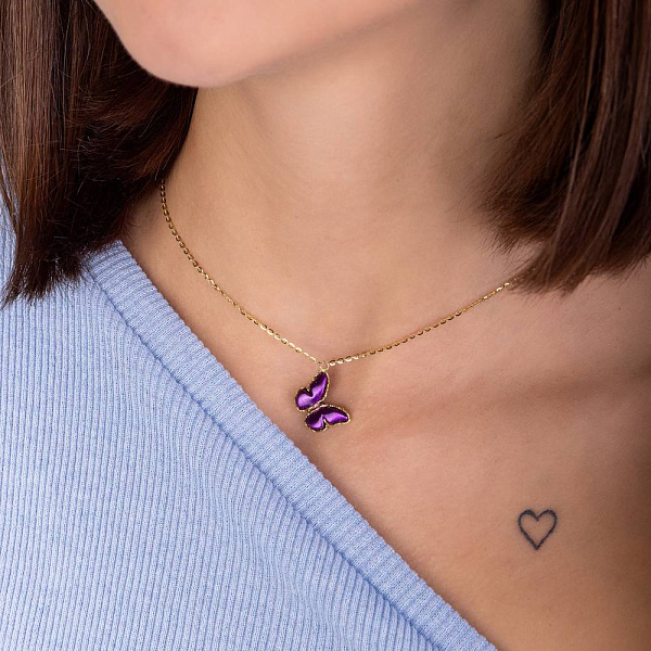 Золоте кольє Метелик Francellі (арт. 352450жф) – зображення 3