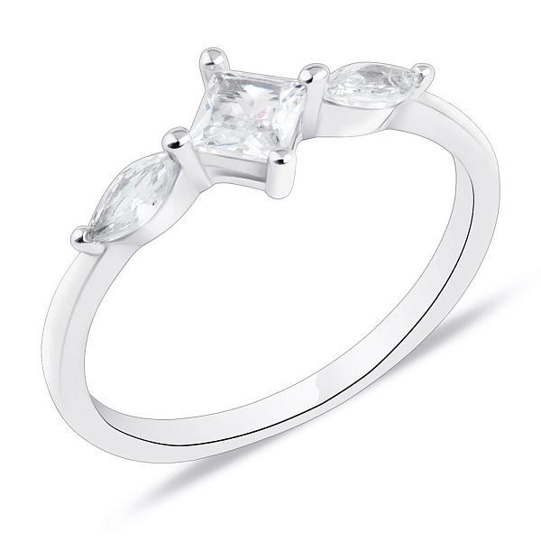 Срібна каблучка з фіанітами (арт. 7501/6036) – зображення 1