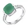 Серебряное кольцо с изумрудом и фианитом (арт. 7501/2193869Изм) – изображение 1