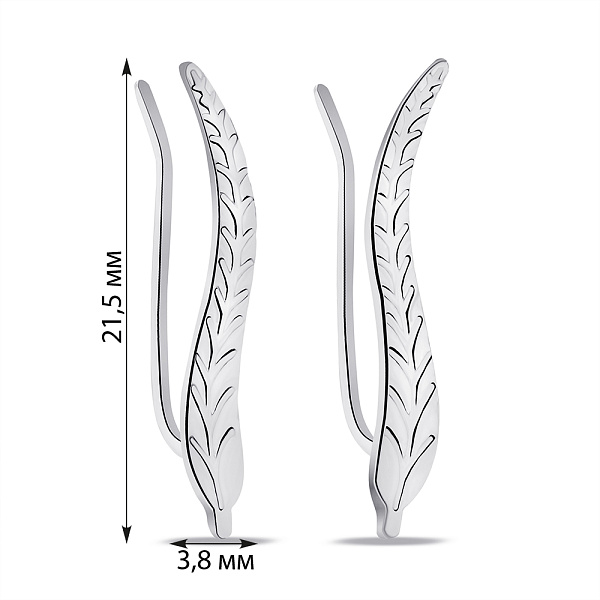 Серьги-клаймберы из серебра (арт. 7502/56-256-р) – изображение 2