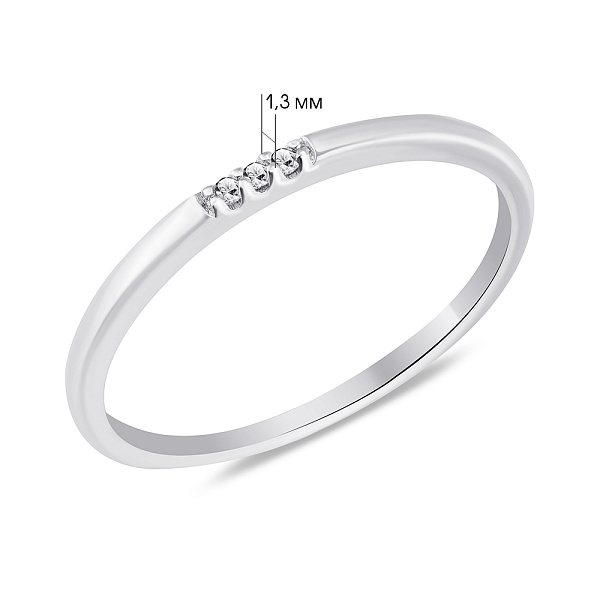 Серебряное кольцо с фианитами (арт. 7501/7051) – изображение 2