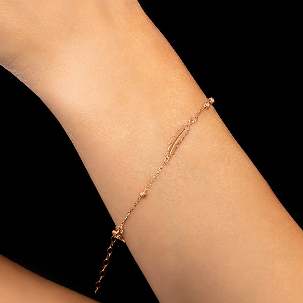 Золотой браслет без камней (арт. 326502) – изображение 2