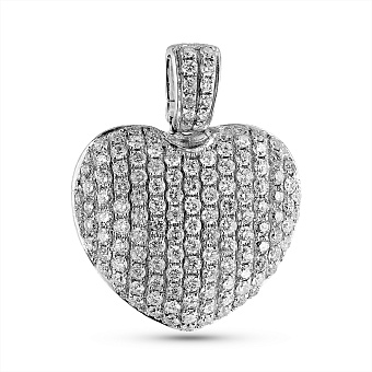 Золотий кулон Сердечко з діамантами (арт. П28133080б)