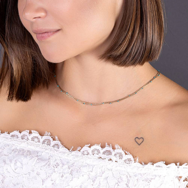 Золоте кольє Francelli (арт. 352421жг) – зображення 2