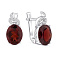 Серебряные серьги с гранатом и фианитами (арт. 7502/2194095Г) – изображение 1