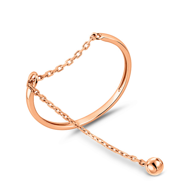 Золотое кольцо Fly с подвеской (арт. 140039) – изображение 1