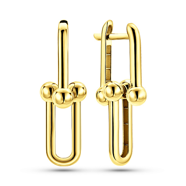 Серьги-подвески из желтого золота (арт. 111493ж) – изображение 1