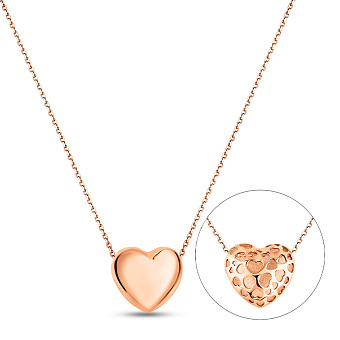 Двустороннее колье из красного золота Сердце (арт. 360195)