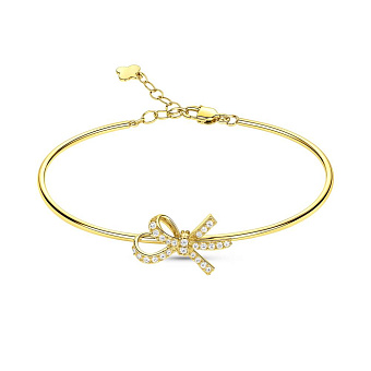 Фото Золотой браслет Бантик с бриллиантами (арт. Б011828040ж)