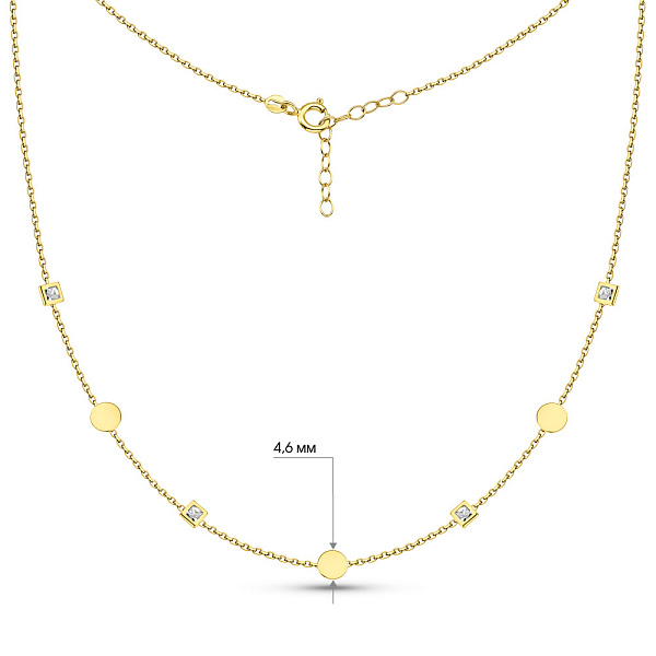 Золоте кольє з фіанітами (арт. 352635ж) – зображення 3