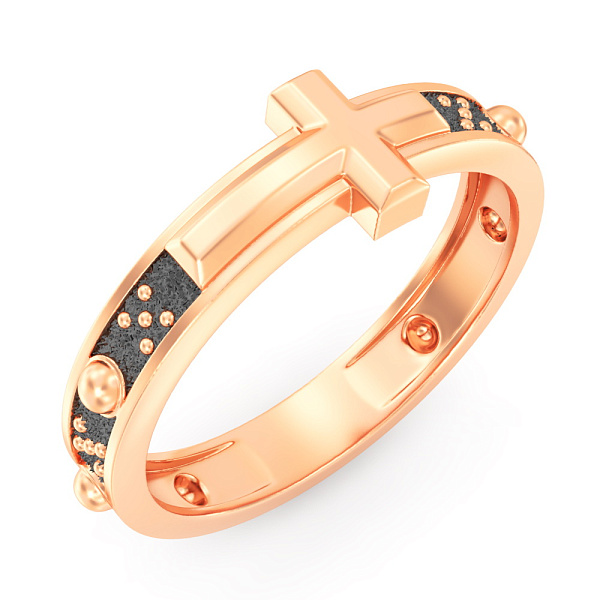 Золотое кольцо Вервичка (арт. 1401153ч) – изображение 1