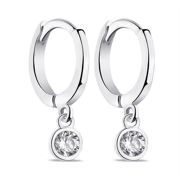 Серьги из серебра с фианитами (арт. 7502/9214/10) – изображение 1