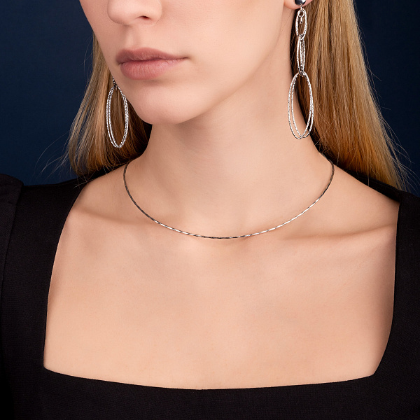 Колье-струна Francelli из белого золота (арт. 352524б) – изображение 3