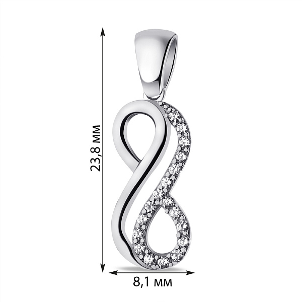 Подвес из серебра с фианитами (арт. 7503/4215) – изображение 2