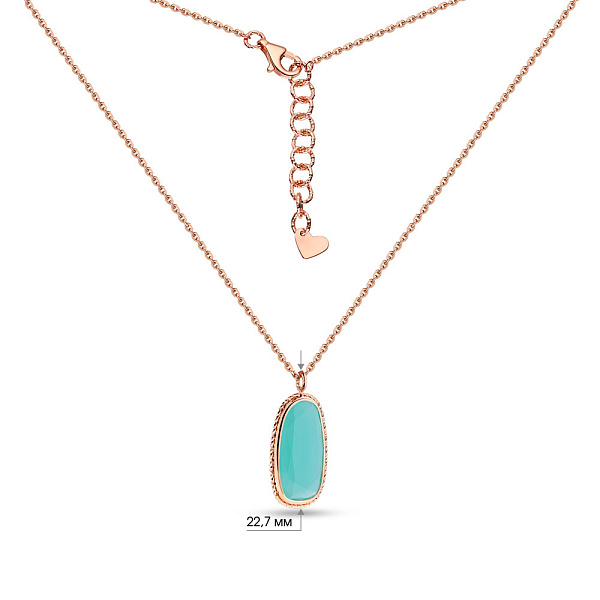 Золотое колье с кварцем (арт. 352382Пкгм) – изображение 3