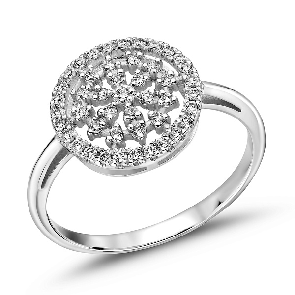 Кольцо из белого золота с бриллиантами (арт. 1190373202) – изображение 1