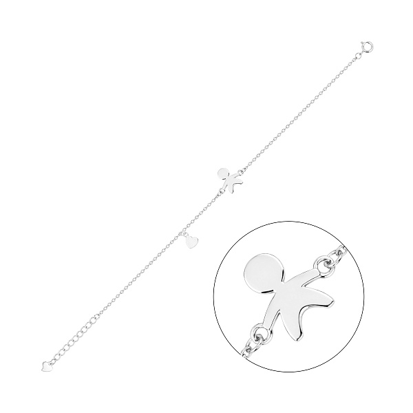 Серебряный браслет без камней (арт. 7509/5454) – изображение 1