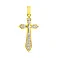 Крестик из желтого золота с фианитами (арт. 440491ж) – изображение 1