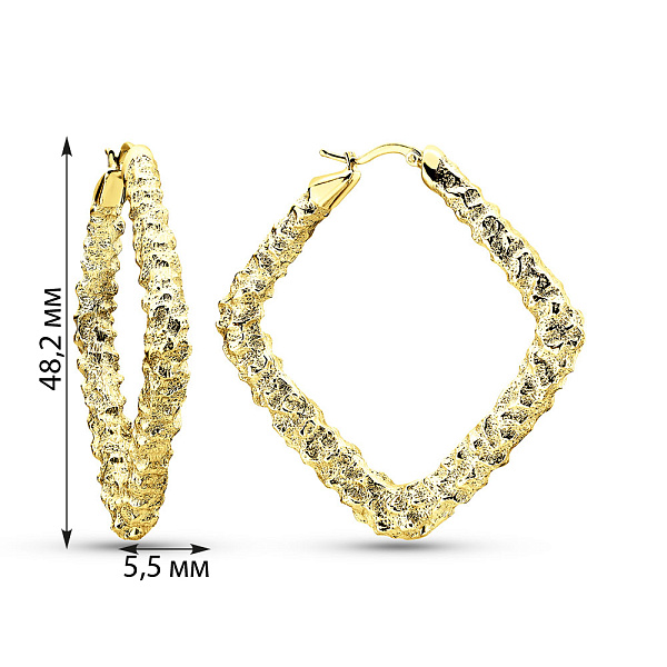 Серьги из желтого золота Francelli (арт. е1091771/45жм) – изображение 5