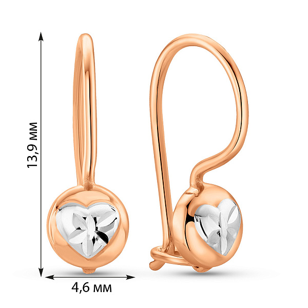 Дитячі золоті сережки (арт. 2008257101) – зображення 2