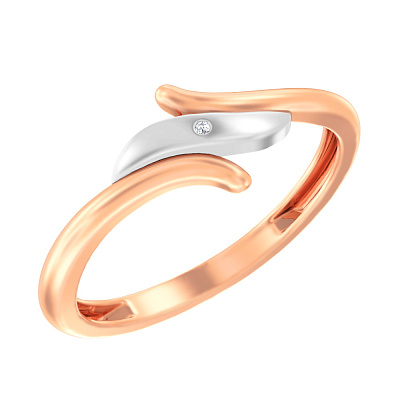 Золотое кольцо с бриллиантом (арт. К011037)