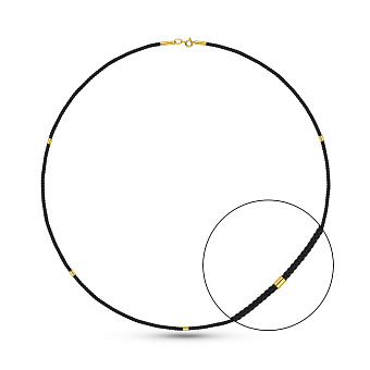 Шовковий шнурок з золотими вставками (арт. 360213ж)