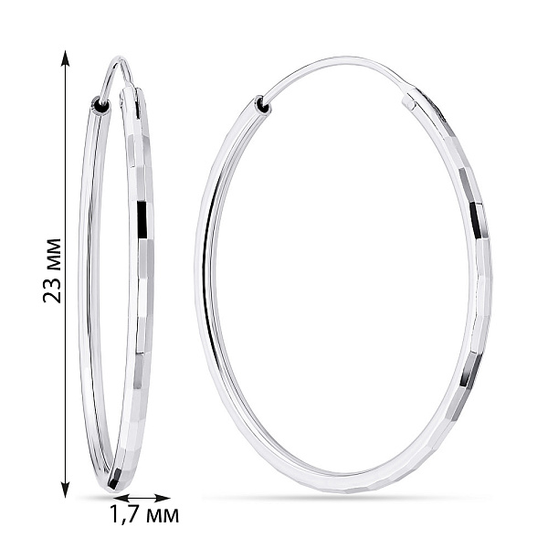 Серебряные серьги-кольца (арт. 7502/2425/25) – изображение 2