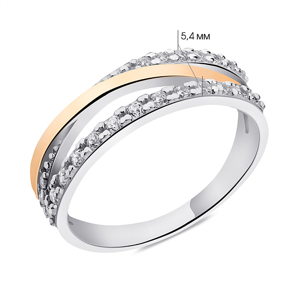 Серебряное кольцо с фианитами (арт. 7201/025кю) – изображение 2