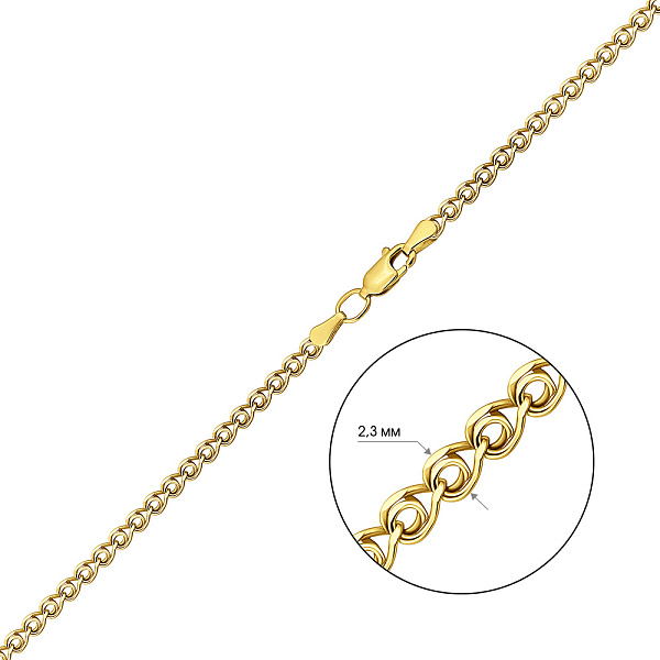 Золотая цепочка плетения Лав (арт. 302002ж) – изображение 2