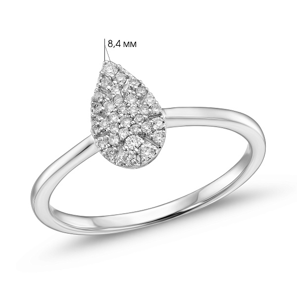 Золота каблучка з діамантами (арт. К341719010б) – зображення 4