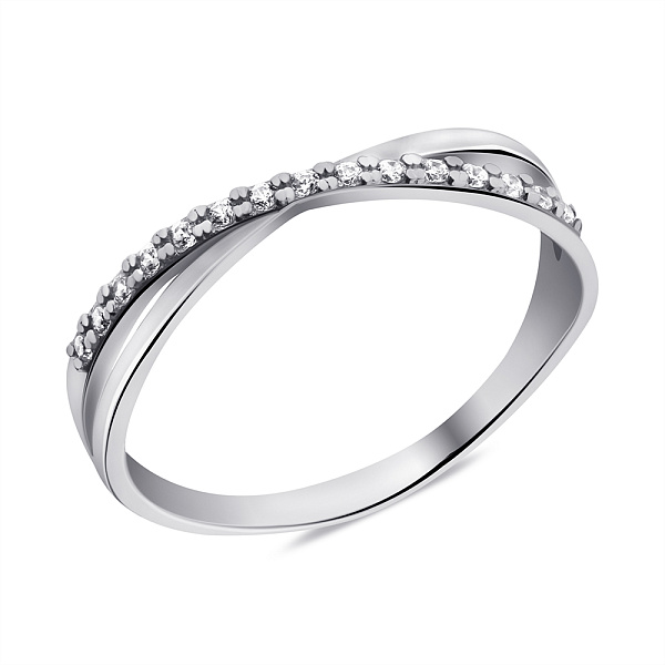 Срібна каблучка з доріжкою з фіанітів (арт. 7501/А069кю) – зображення 1