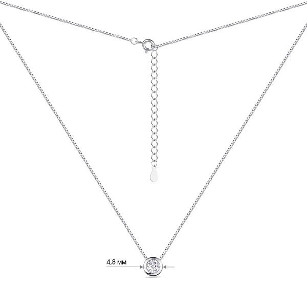 Колье из серебра с фианитом (арт. 7507/515/1) – изображение 3