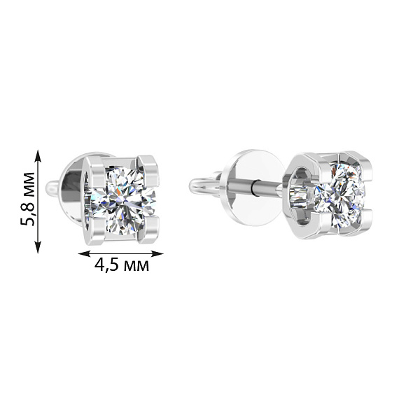 Золоті сережки з діамантами (арт. Т01115206026б) – зображення 3