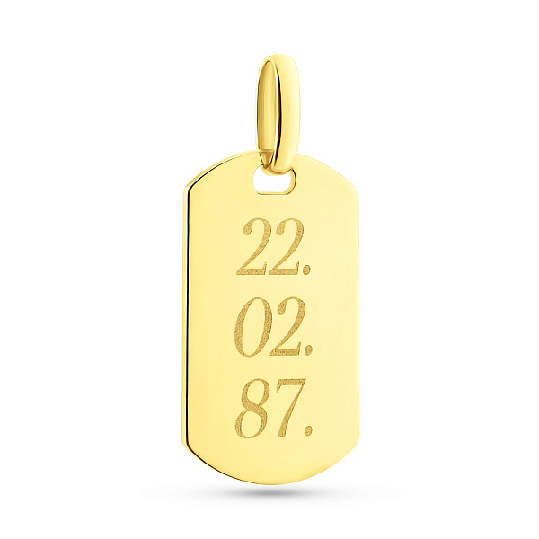 Золотий підвіс під гравіювання (арт. 4401019ж) – зображення 2