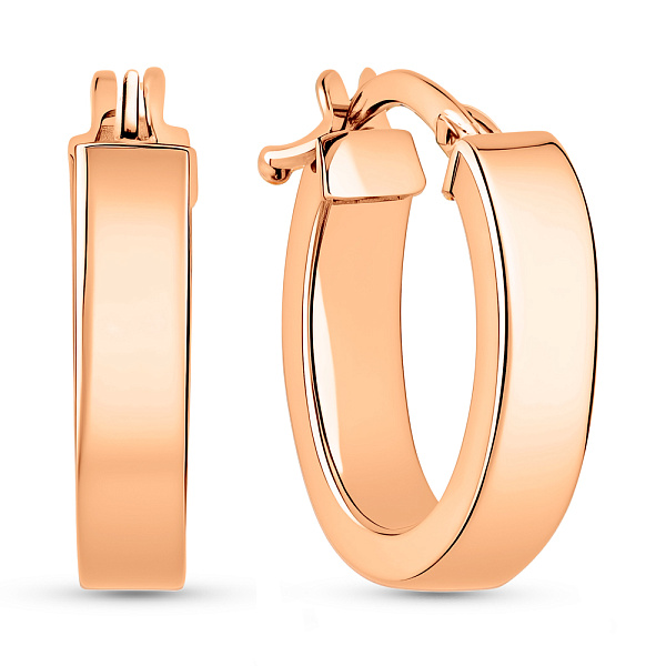 Серьги из красного золота без камней (арт. 101189/15) – изображение 1