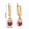Золоті сережки-підвіски з рубіном і діамантами (арт. С011051р) – зображення 3