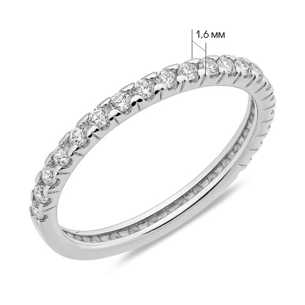 Кольцо из серебра с дорожкой из фианитов (арт. 7501/8167) – изображение 2
